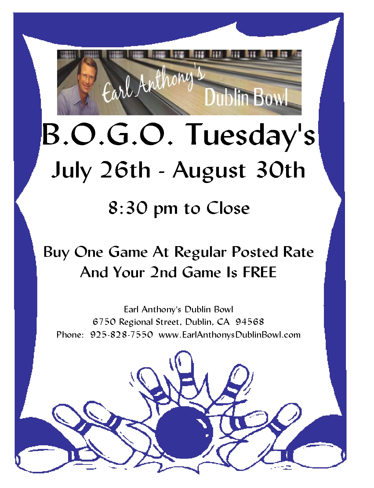 Earl Anthony's Dublin Bowl CA, 94568